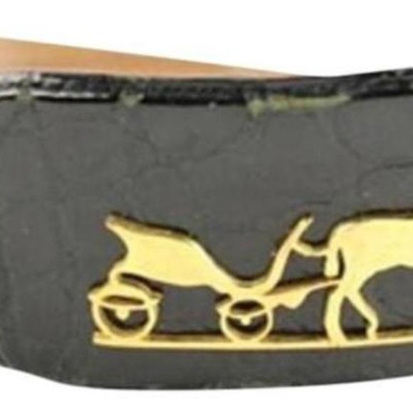 Hermès Crocodile Carriage Belt Black 106HERA823 - Picture 1 of 8